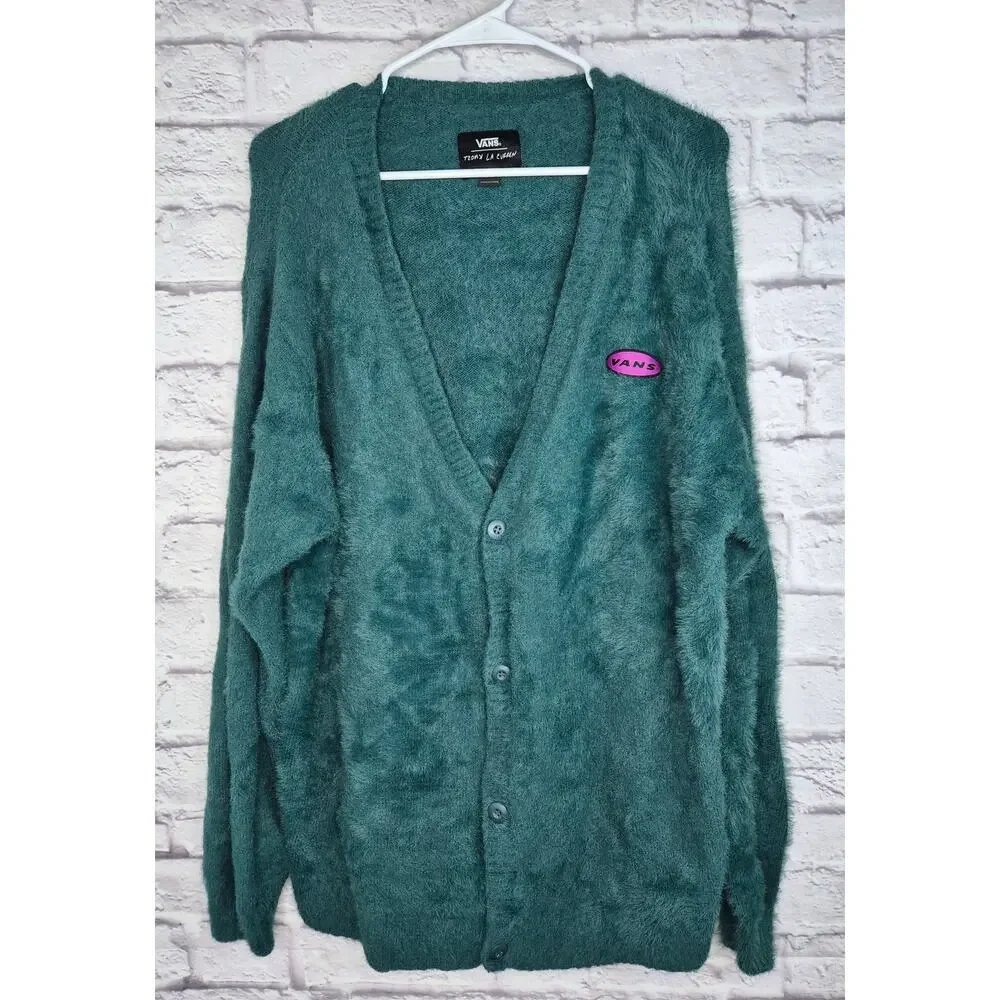 Vans X Curren X Knost Cardigan Teal Unisex Size Medium Thalia Pilgrim Saturday's - Picture 6 of 9